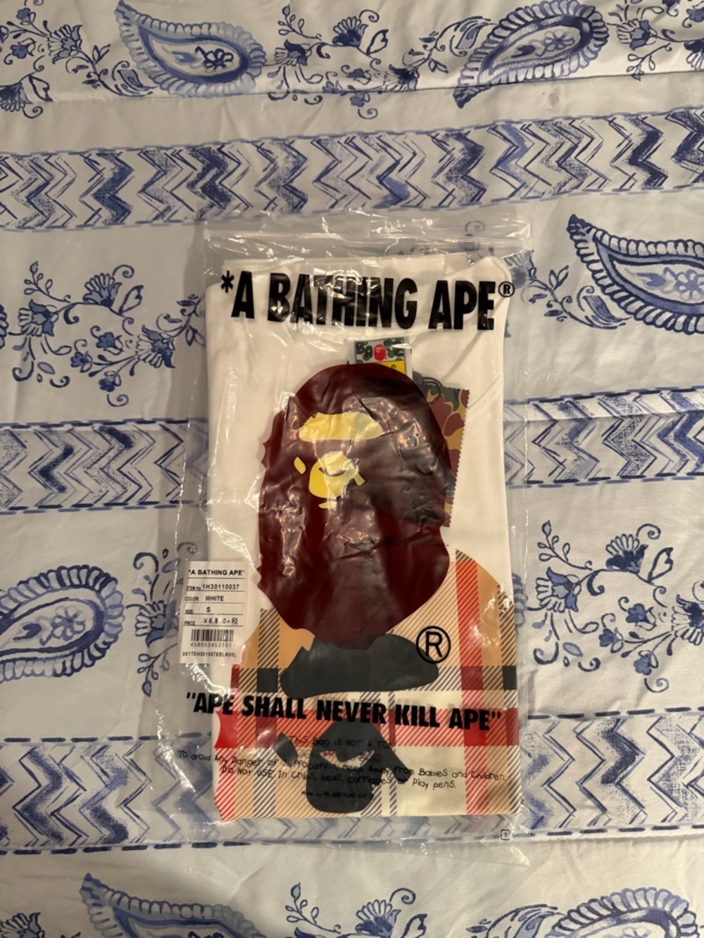 A Bathing Ape White Graphic Short Sleeve Tee